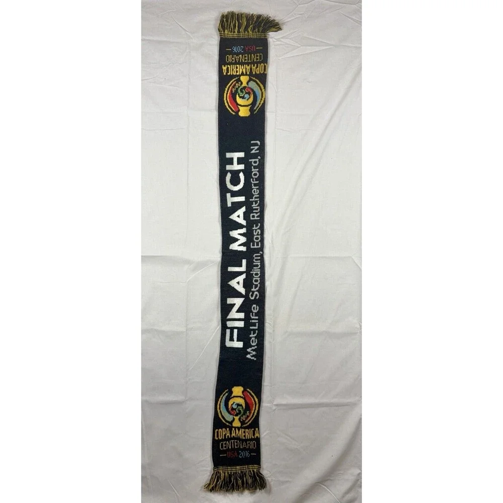 COPA America Centenario Scarf Mens Black Soccer Futbol 2016 Final Match NJ